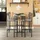SoBuy Bartisch Set 5-teilig Sitzgruppe Esstisch Bistrotisch mit 4 Hockern -
