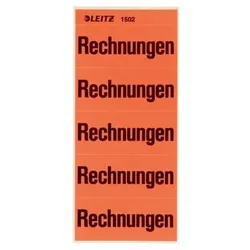 Inhaltsschild Rechnungen, selbstklebend, 100 Stück, rot