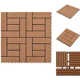 Fußböden & Teppichböden - Braune Terrassenfliesen 11 Stk. 30 X 30 Cm Wpc 1 Qm