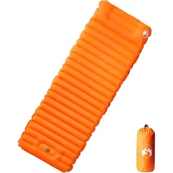 Selbstaufblasende Isomatte mit Kissen Orange