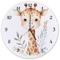 Speecheese Giraffe Wanduhr aus Glas Süße Giraffe Wanduhr aus