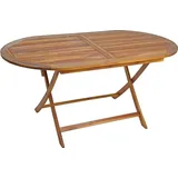 Estexo Gartentisch 160 x 85 x 75 cm Braun