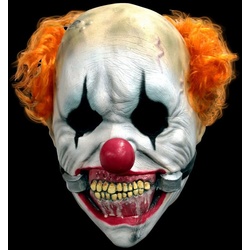 Ghoulish Productions Verkleidungsmaske Terrorclown Junior, Terrorclown Halloweenmaske für Kinder weiß