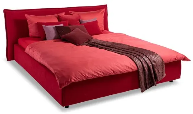 Candy Polsterbett Ilva 180 x 200 cm Stoff Rot