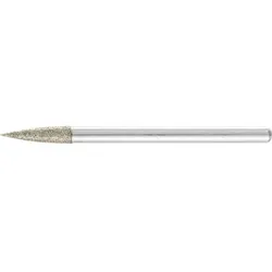 Dia.-Schleifst. Spitzbog. Ø3x13 mm SchaftØ3 mm D126 (mit.) z. Gravur/Schleifen kl. Öffnungen