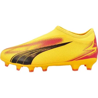 Puma Ultra Match LL FG/AG Jr Soccer Shoe, Sun Stream Black-Sunset Glow, 38