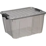 Plast Team Aufbewahrungsbox Home Box 30 Liter grau-transparent