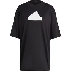 adidas Future Icons Boyfriend T-Shirt Damen in black, Größe S - schwarz