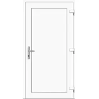 Kunststoff Nebeneingangstür nach Maß "DIANA-M" 70 mm Weiß RAL 9016 beidseitig außen öffnend DIN rechts