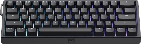 60HE v2 - US-ANSI - Non-Split - Plastic - Gaming Tastaturen - ohne Numpad - Englisch (US) - Schwarz