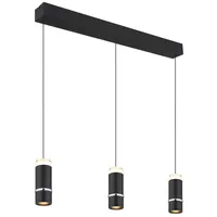 Pendelleuchte Hängelampe Esszimmerlampe LED Metall Schwarz Höhenverstellbar