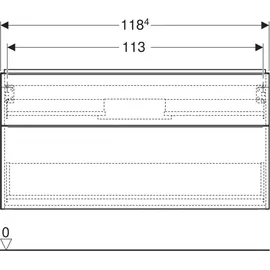 Geberit iCon Waschtischunterschrank 2 L, sa hgl/Gr. sa ma