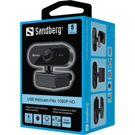 Sandberg USB Webcam Flex Schwarz