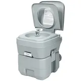 Costway 20L + 12L Campingtoilette mit abnehmbarem Abwassertank Grau/Grün