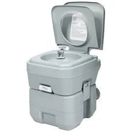 Costway 20L + 12L Campingtoilette mit abnehmbarem Abwassertank Grau/Grün