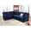 DOMO collection Ecksofa »Papenburg B/T/H: 242/190/84 cm L-Form« wahlweise mit Bettfunktion, Langer Schenkel links oder rechts, blau