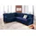 DOMO collection Ecksofa »Papenburg B/T/H: 242/190/84 cm L-Form«, wahlweise mit Bettfunktion, Langer Schenkel links oder rechts blau