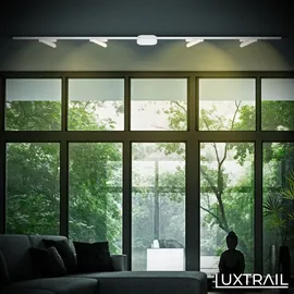 Briloner Luxtrail LED Tracklight, Warmweiß, Schwenkbar, Zubehör, LED Spot, Spotlight, Deckenspot, Lampen, Deckenlampe, Deckenleuchte, 130mm, Weiß