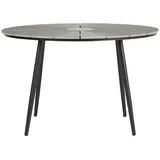 VCM Gartentisch 120 x 120 x 75 cm Schwarz