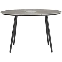 VCM Gartentisch 120 x 120 x 75 cm Schwarz