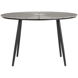 VCM Gartentisch 120 x 120 x 75 cm Schwarz
