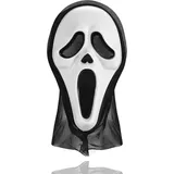 Kostümheld® Verkleidungsmaske Scream Maske Ghostmaske für Herren Halloween Kostüm Herren Maske weiß