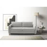 Schlafsofa PLACES OF STYLE "Bacoli für Dauerschläfer geeignet durch hochwertigen Faltbeschlag", silber, B:176cm H:84cm T:104cm, 100% Polyester, Sofas, in 3 Breiten und 3 Matratzenausführungen, belastbar 200 bis 270 kg, Topseller