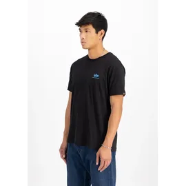 Alpha Industries Basic Small Logo Kurzarm-T-Shirt Black / Blue S