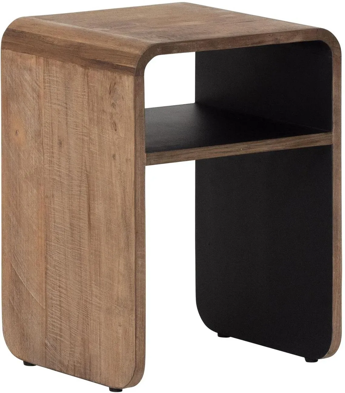 Nachttisch Evo aus recyceltem Teakholz, modern, braun, nachhaltiges Design für Dein Schlafzimmer