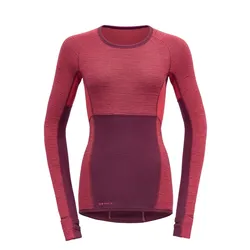 DEVOLD TUVEGGA SPORT AIR Damen 2in1 Wende-Funktionsshirt rot - XS