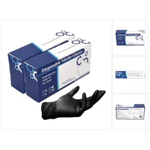 Toolbrothers Nitril Einweg Handschuhe in Spenderbox Schwarz / Black 200 Stück Größe M / Medium - nicht Steril