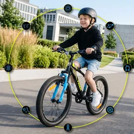 SUN BABY Tiger Bike 20 Zoll RH 31 cm Schwarz/Grün/Blau