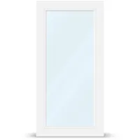 Bodentiefe Fenster, Kunststofffenster aluplast Ideal 4000, Weiß, 510 x 1010 mm, 2-fach Festverglasung, individuell konfigurieren