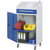 Rau Beistellschrank Stehpult 02, B650xT520xH1235/1345mm, mobil