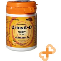 Oriovit-D 50 Μg 2000 Iu Vitamin D 100 Kautabletten Citrus Geschmack Ergänzung