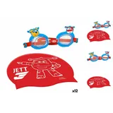 Super Wings Schwimmbrille Super wings Bademütze und Schwimmbrille Super Wings Für Kinder 12 Stüc