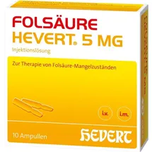 Hevert-Arzneimittel Folsäure Hevert 5 mg Ampullen