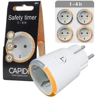 CAPiDi Zeitschaltuhr 1-4 Stunden LED-Anzeige Weiß