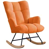 LuxusKollektion Schaukelsessel Schaukelstuhl Stillsessel Armlehnen 136kg Babyzimmer Orange