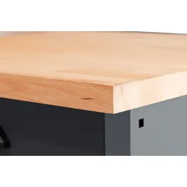 KÜPPER Werkbank 12179, 170x84x60 cm, 6 Schubladen, 2 Türen, 300 kg Traglast, 30 mm massive Buchenarbeitsplatte