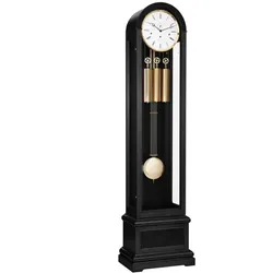 Hermle -Charlotte Standuhr Schwarz Messing Mechanisch 193cm- 01087-740461