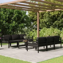vidaXL Garten-Lounge-Set 7-tlg. Aluminium anthrazit