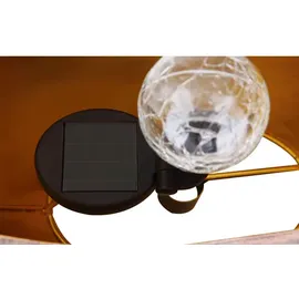 GLOBO Lighting Solarleuchte Metall messingfarben, LED - Silber