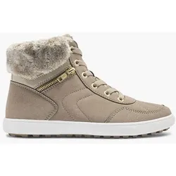 Hoher Sneaker - Damen - taupe