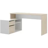 Dmora Eckschreibtisch Ddiaw Eiche / Weiß