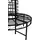 Garden Pleasure Larissa 121 x 112 x 44,5 cm Schwarz