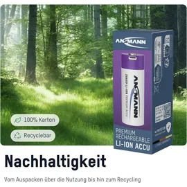 Ansmann Li-Ion 26650 5100mAh 3,6V Micro-USB Buchse 1307-0012