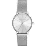 Armani Exchange Uhr für Damen , Dreizeigerwerk, 36mm Silbernes Edelstahlgehäuse mit EdelstahlMeshArmband, AX5535