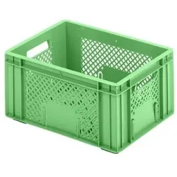PROREGAL Eurobehälter Obst- und Gemüsekasten mit Tragebügel | HxBxT 19x30x40cm | 18 Liter | Grün | Obst-Gemüsekiste, Obstkorb, Transportbox