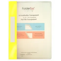 Foldersys Schnellhefter Transparent gelb